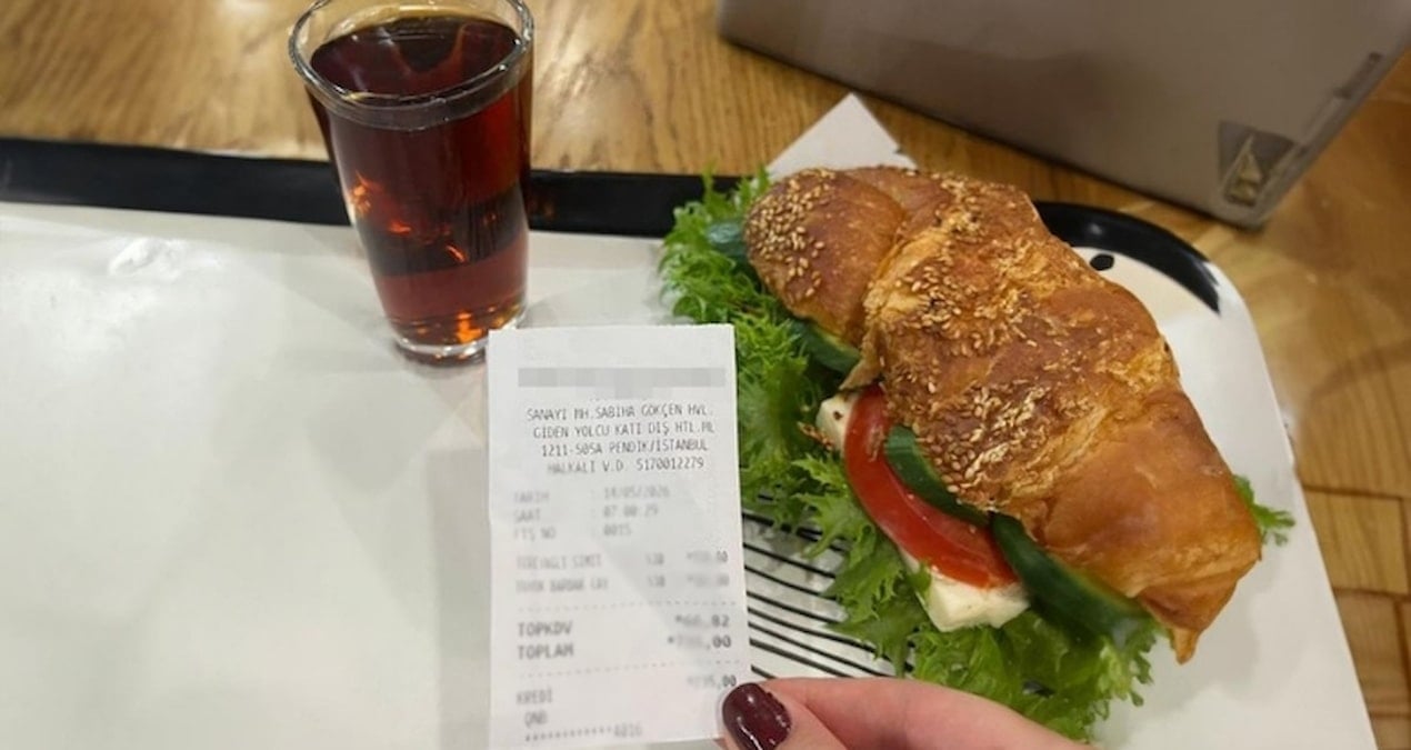 Sabiha Gökçen Havalimanı'nda çay ve sandviçin fiyatı gündem oldu