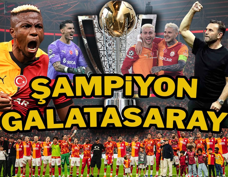 Galatasaray üst üste dördüncü kez şampiyon!