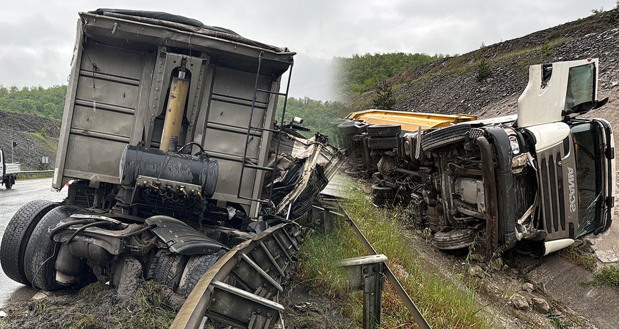 Samsun Kavak'ta iki tır çarpıştı: 2 sürücü yaralandı