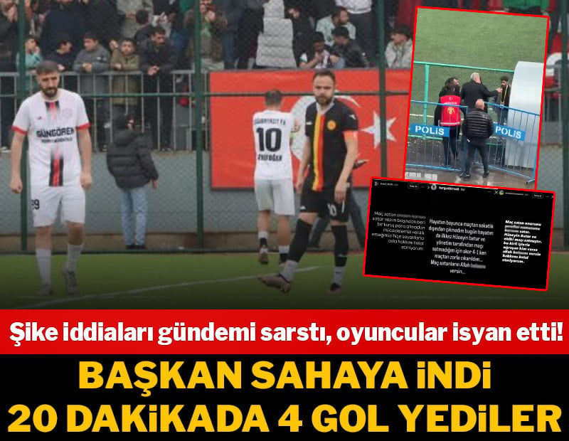 Başkan talimat verdi, 20 dakikada 4 golle kaybettiler