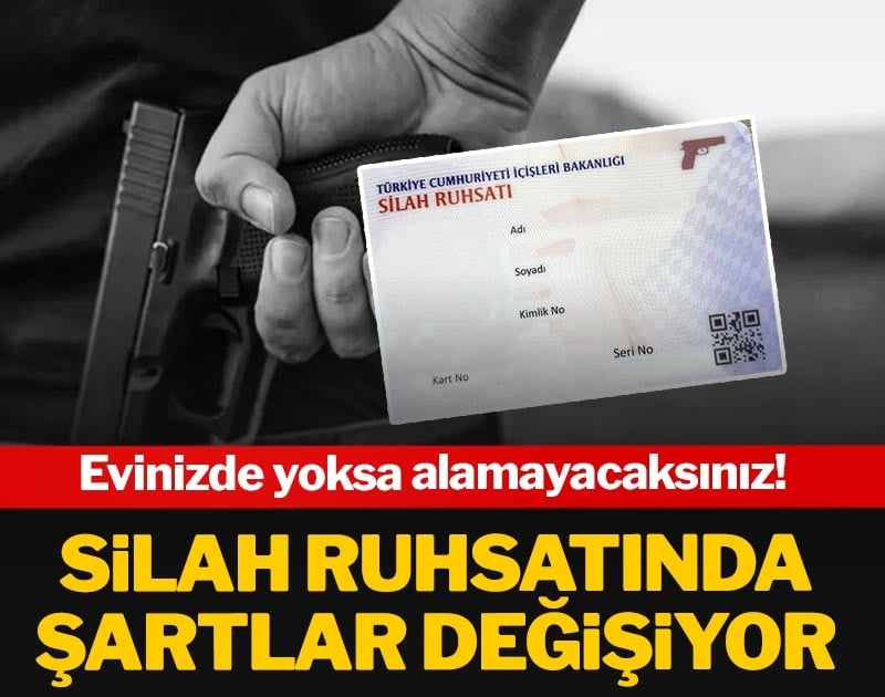 Silah ruhsatında şartlar değişiyor! Evinizde yoksa alamayacaksınız
