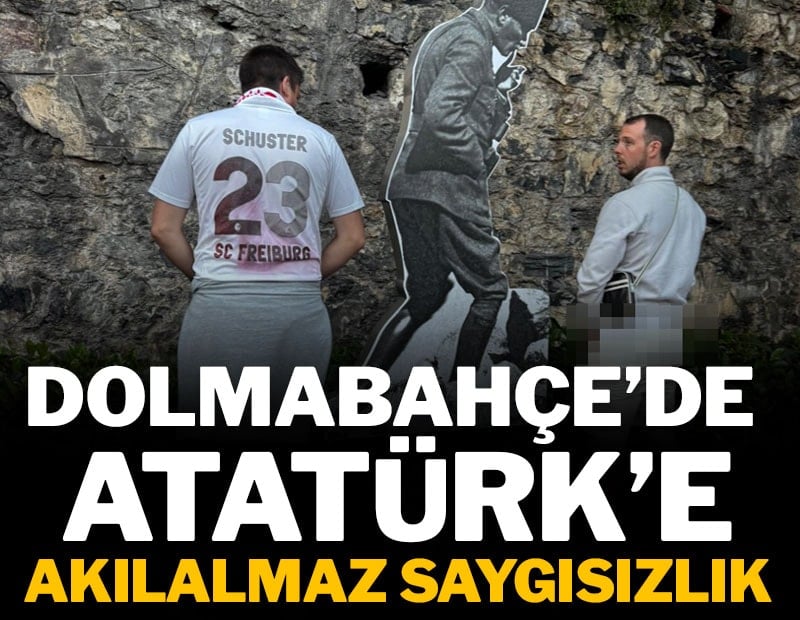 Dolmabahçe'de Atatürk'e büyük saygısızlık