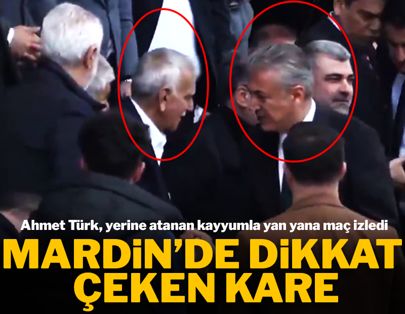 Ahmet Türk, yerine atanan kayyumla yan yana maç izledi