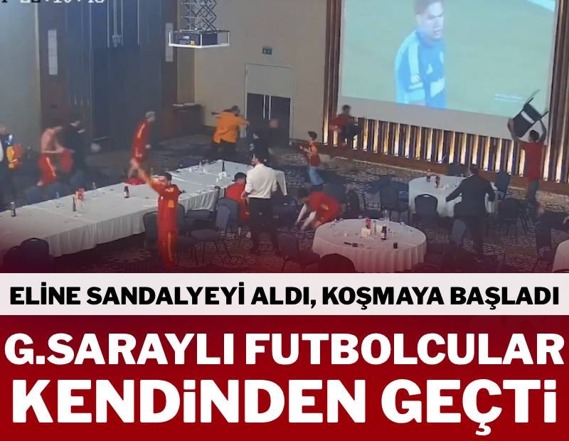 Galatasaraylı futbolcular kendinden geçti!  Eline sandalyeyi alıp sevindi