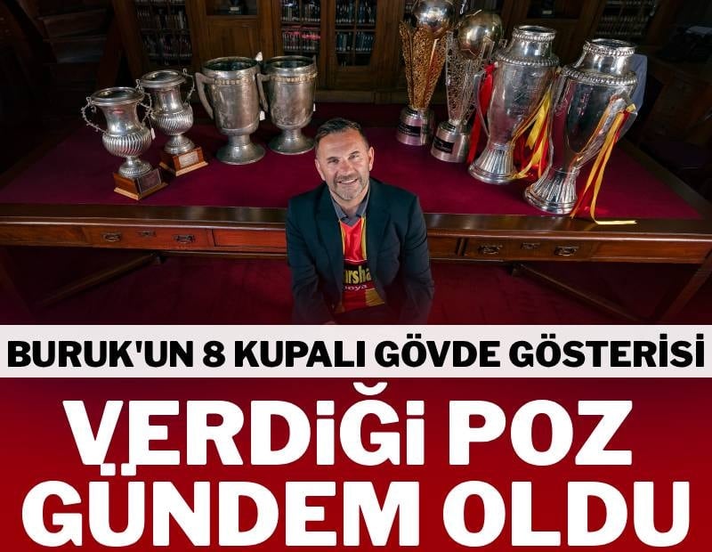 Okan Buruk 8 kupayla gövde gösterisi yaptı! Verdiği poz gündem oldu