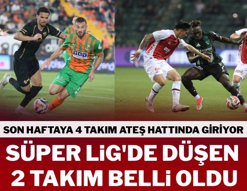 Süper Lig’de küme düşen 2 takım belli oldu