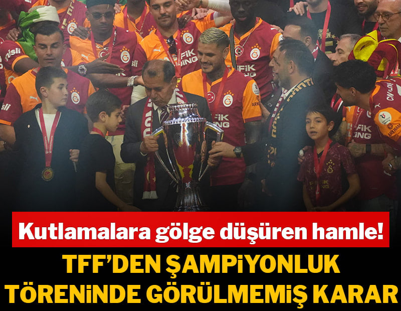 TFF'den Galatasaray'a rest! Şampiyonluk töreninde soğuk savaş