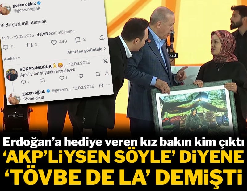 Erdoğan'a hediye veren isim bakın kim çıktı! 'AKP'liysen söyle' diyen kişiye 'Tövbe de la' demişti