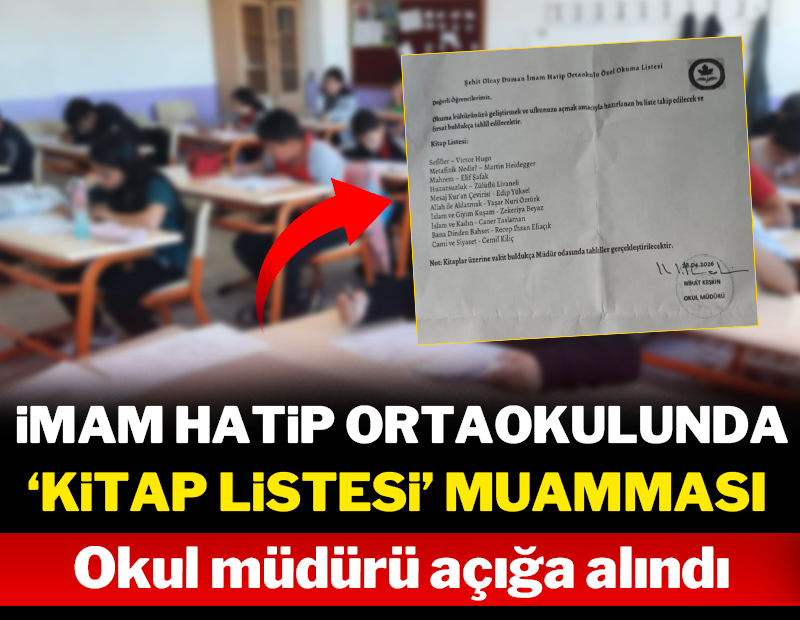 İstanbul'daki imam hatipte 'kitap listesi' muamması: Okul müdürü açığa alındı!