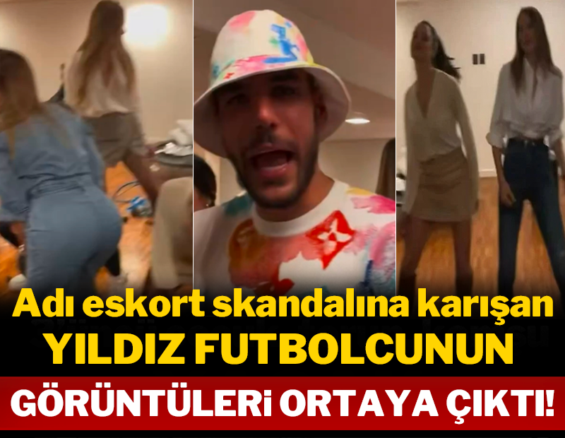 Adı eskort skandalına karışan yıldız futbolcunun görüntüleri ortaya çıktı!