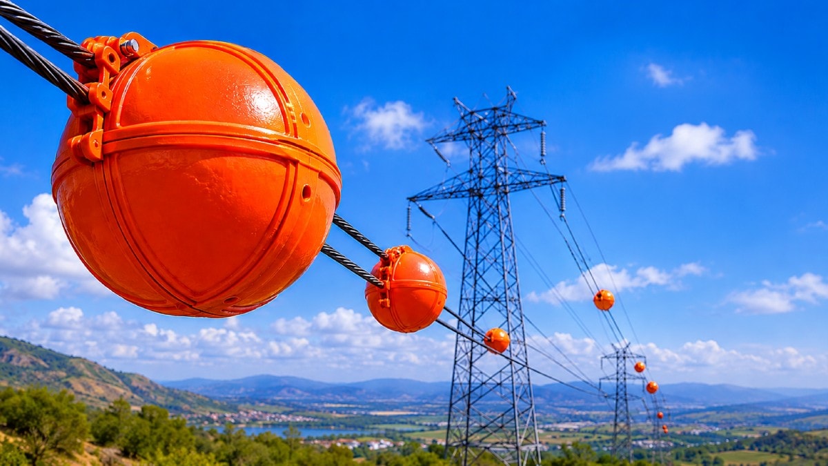 Elektrik hatlarındaki turuncu toplar meğer bu yüzden varmış