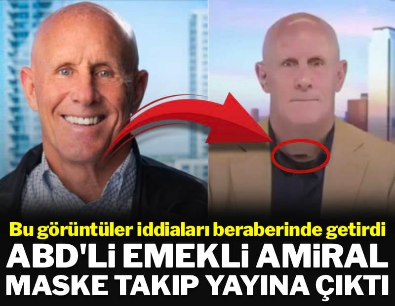 Emekli ABD amiralinin canlı yayında maske taktığı ortaya çıktı