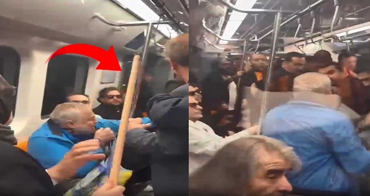 Metroda küfürlü tezahürata teyzeden oklava!