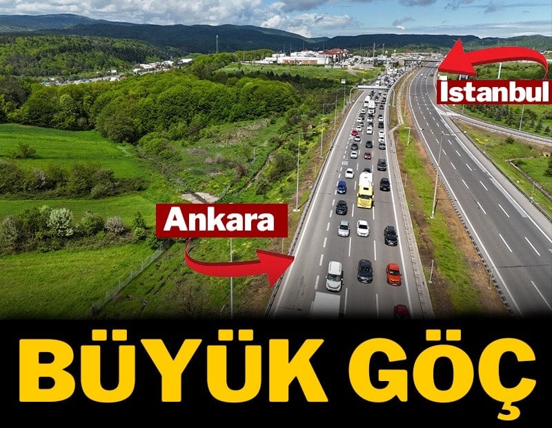 Büyük göç başladı! Tatilciler yola çıktı trafik felç oldu