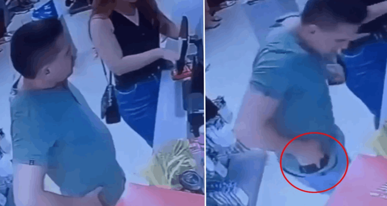 Tabancasını düzeltirken hem kendini hem de kasiyeri vurdu