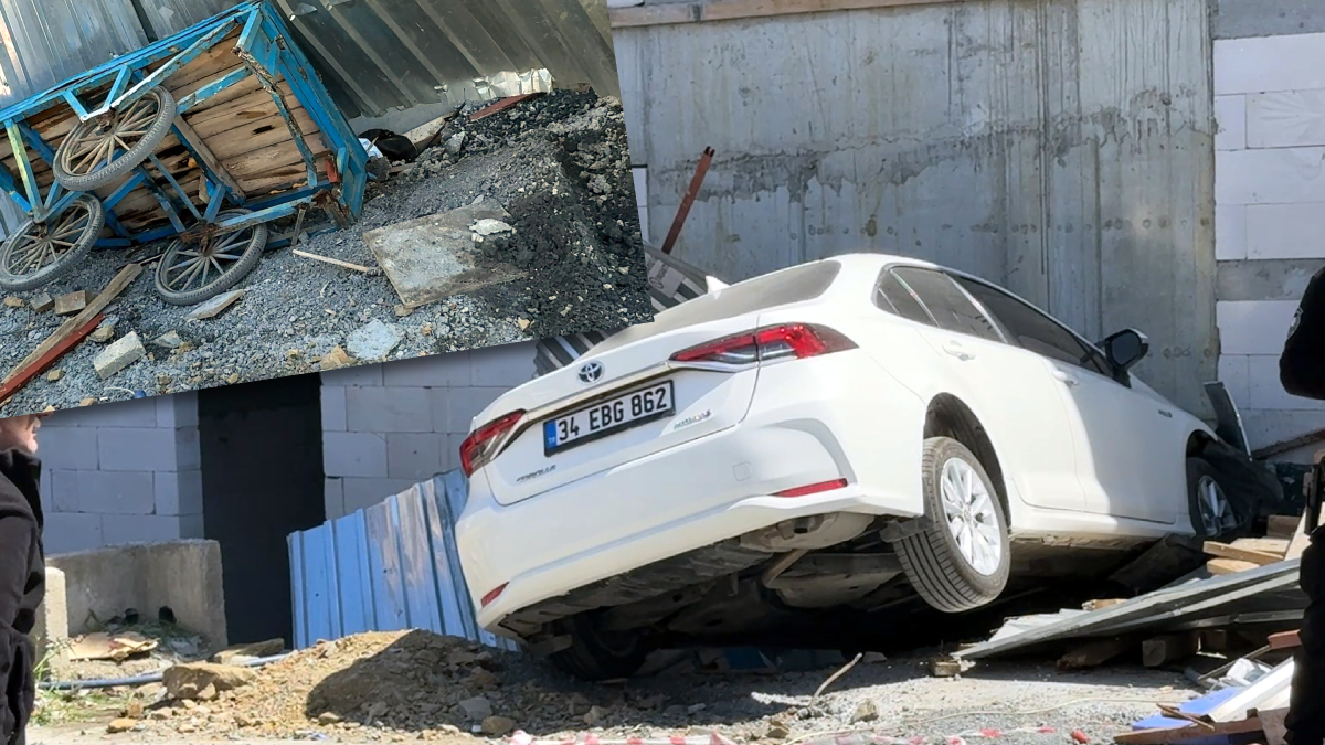 Fren yerine gaza basınca olanlar oldu: Önce eskiciye sonra şantiyeye...