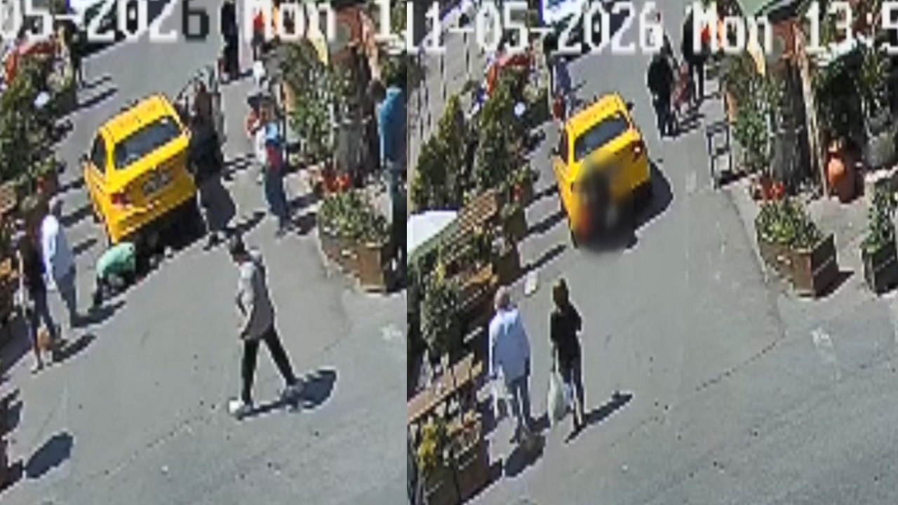 Şişli'de bir kadın geri manevra yapan taksinin altında kaldı