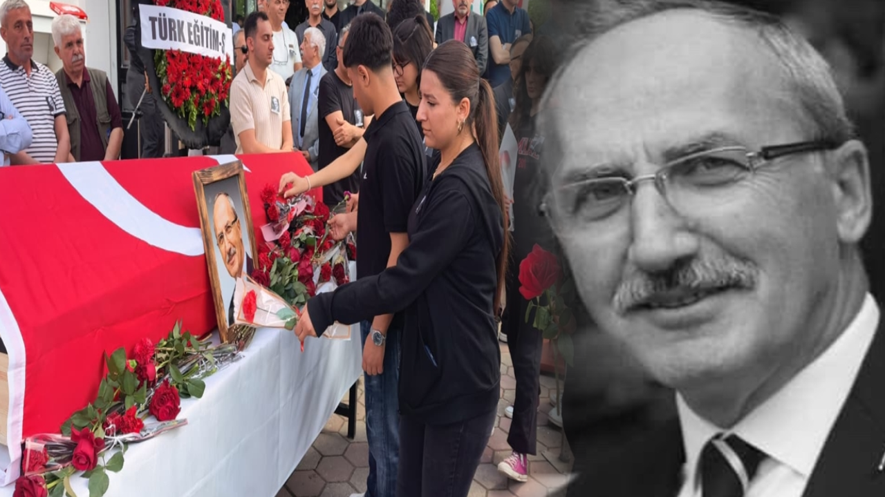 Kanserden hayatını kaybeden okul müdürü güllerle uğurlandı!