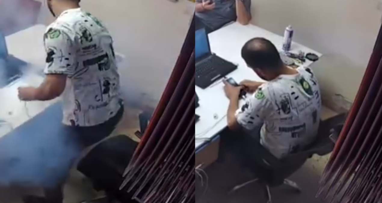 Tamir edilen cep telefonu bataryası patladı