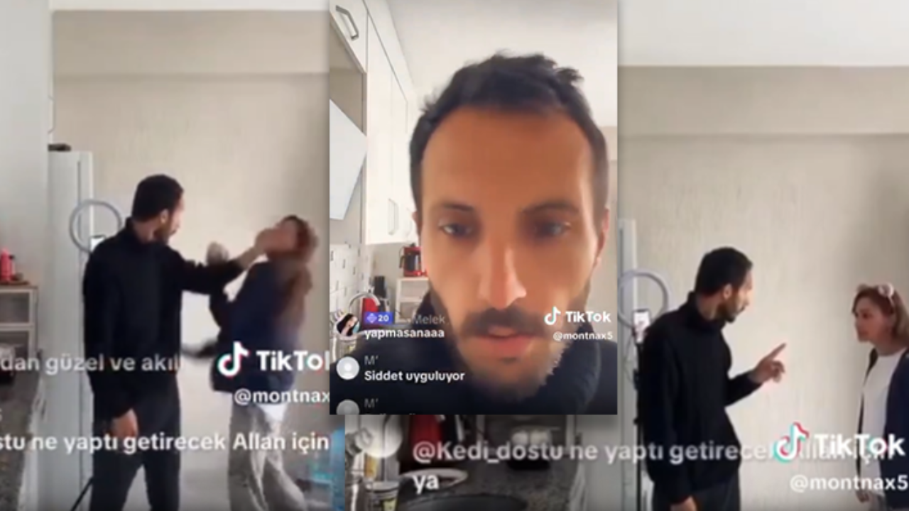 TikTok rezaletleri bitmek bilmiyor: Canlı yayında karısına dayak attı