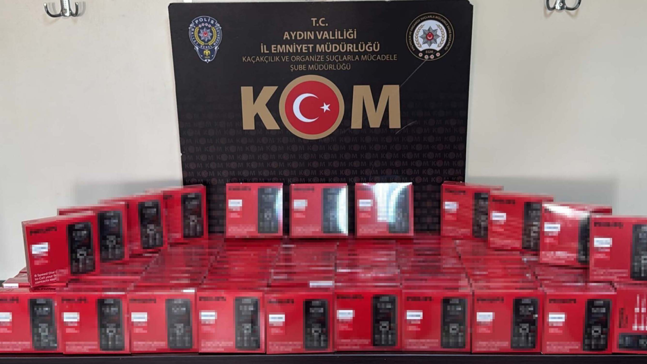 Aydın'da IMEI kaydı olmayan 100 cep telefonu ele geçirildi