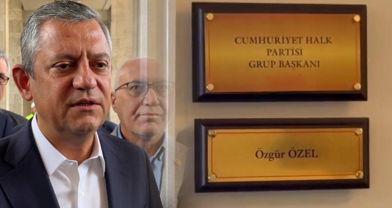 Özel'in Meclis'teki tabelası da değiştirildi