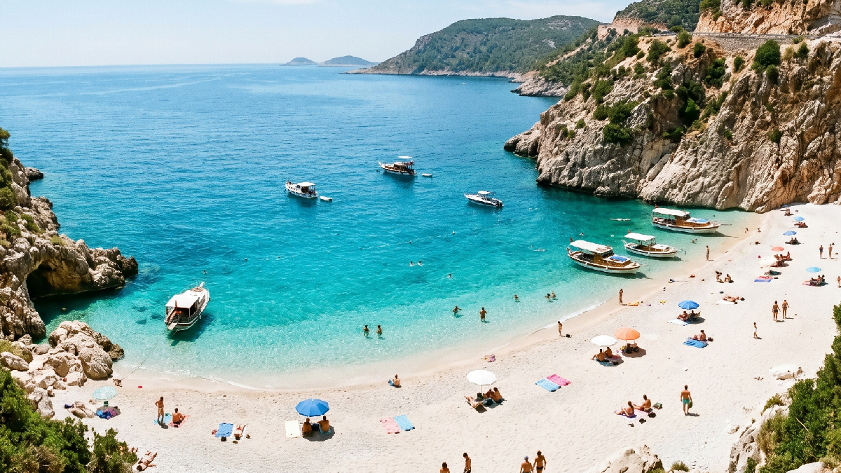 Turistlerin akın ettiği plaj kaybolmaya başladı
