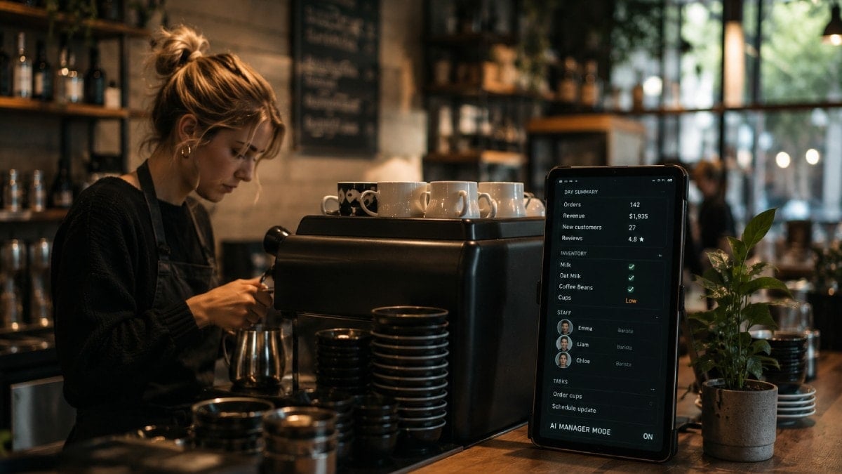 İşe alımdan siparişlere kadar her şeyi o yönetiyor: Bu kafenin müdürü yapay zeka oldu