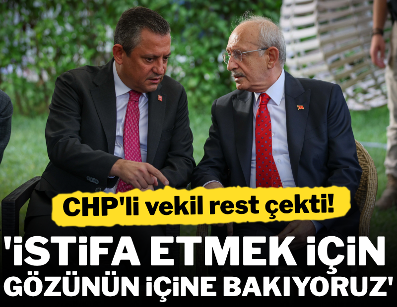 CHP'li vekil rest çekti: 'İstifa etmek için gözünün içine bakıyoruz'