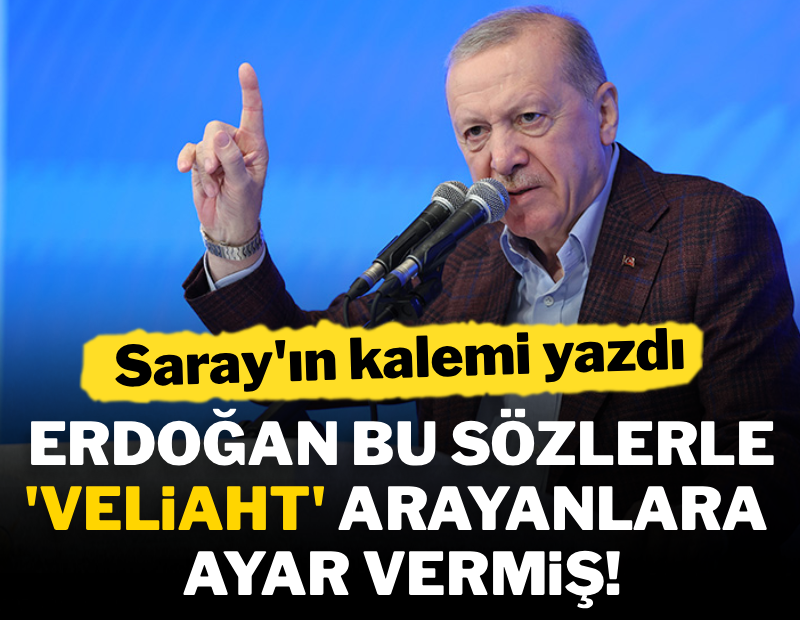 Erdoğan bu sözlerle 'veliaht' arayanlara ayar vermiş!