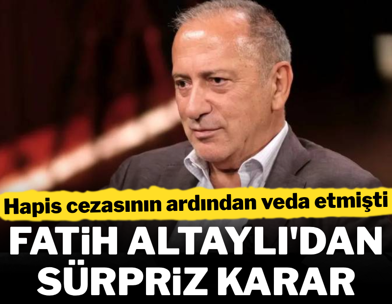 Hapis kararının ardından veda etmişti! Fatih Altaylı'dan sürpriz karar