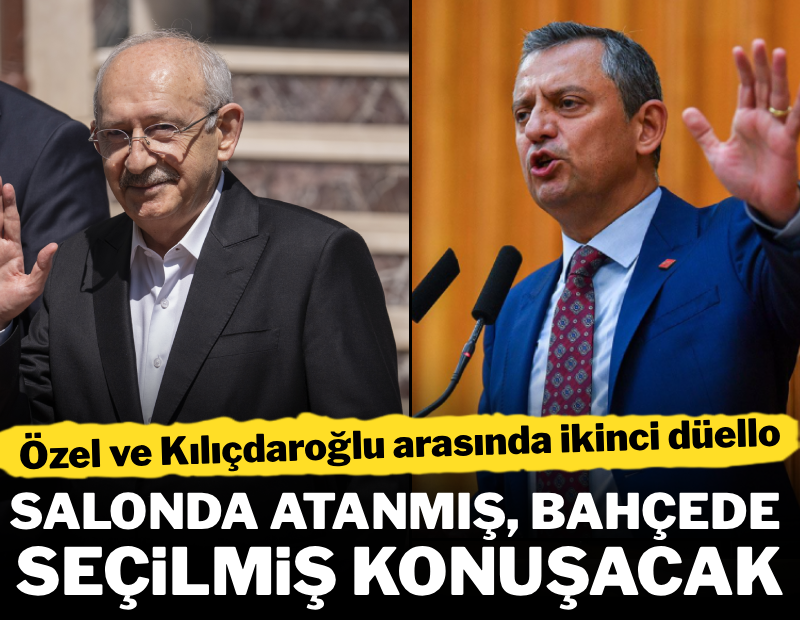 Salonda atanmış, bahçede seçilmiş konuşacak