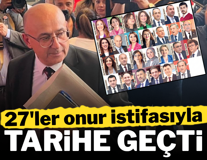27'ler onur istifasıyla tarihe geçti