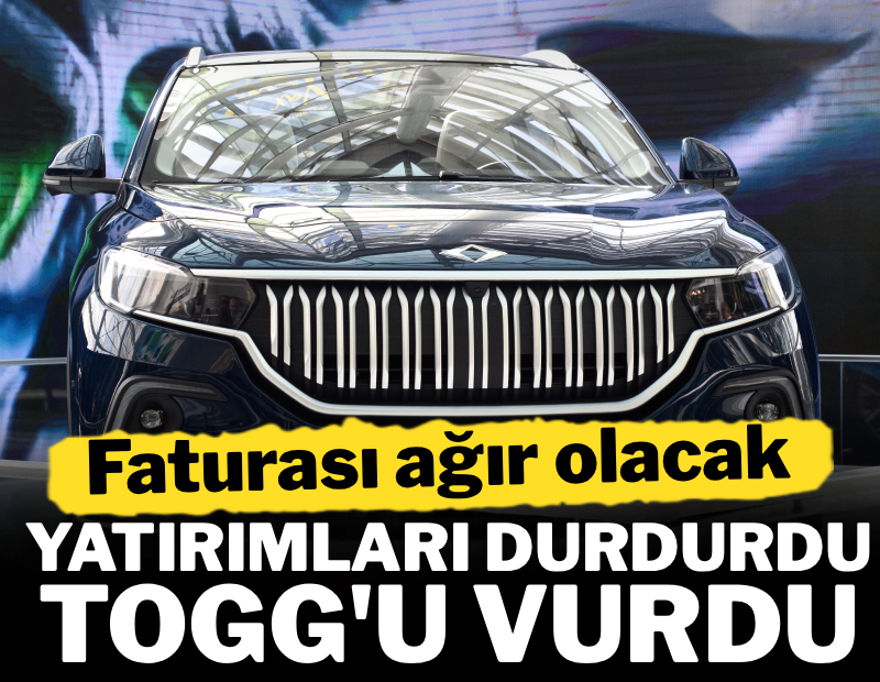 Yatırımları durdurdu, Togg'u vurdu