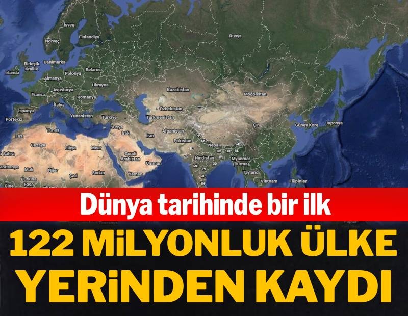 122 milyonluk ülke yerinden kaydı: Dünyada bir ilk