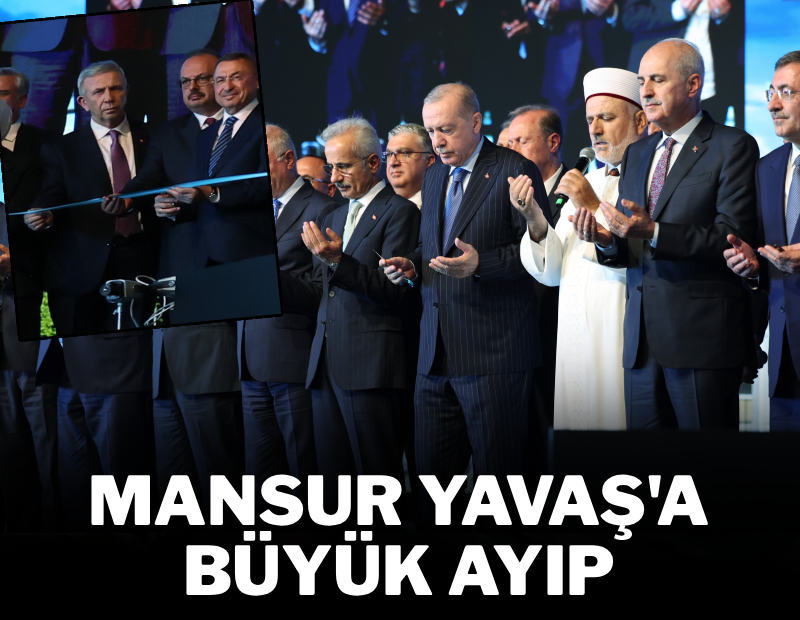Erdoğan'ın kurdele kestiği açılış töreninde Mansur Yavaş'a büyük ayıp