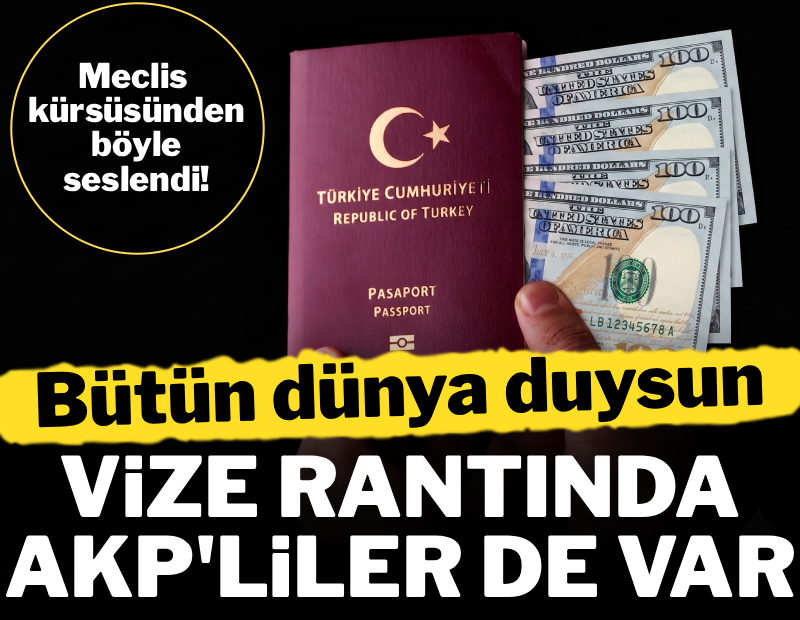 'Vize rantının arkasında AKP'li bakan ve vekiller var'