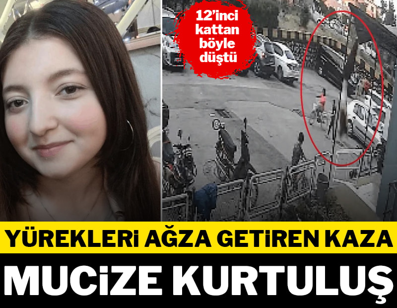 Mucize kurtuluş: Yürekleri ağza getiren kaza! 12’inci kattan böyle düştü
