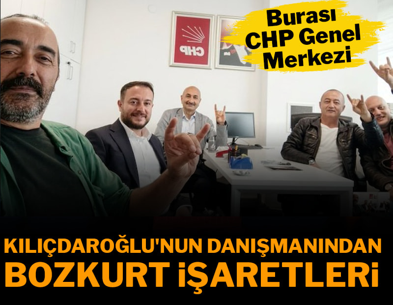Burası CHP Genel Merkezi... Kılıçdaroğlu'nun danışmanından bozkurt işaretleri