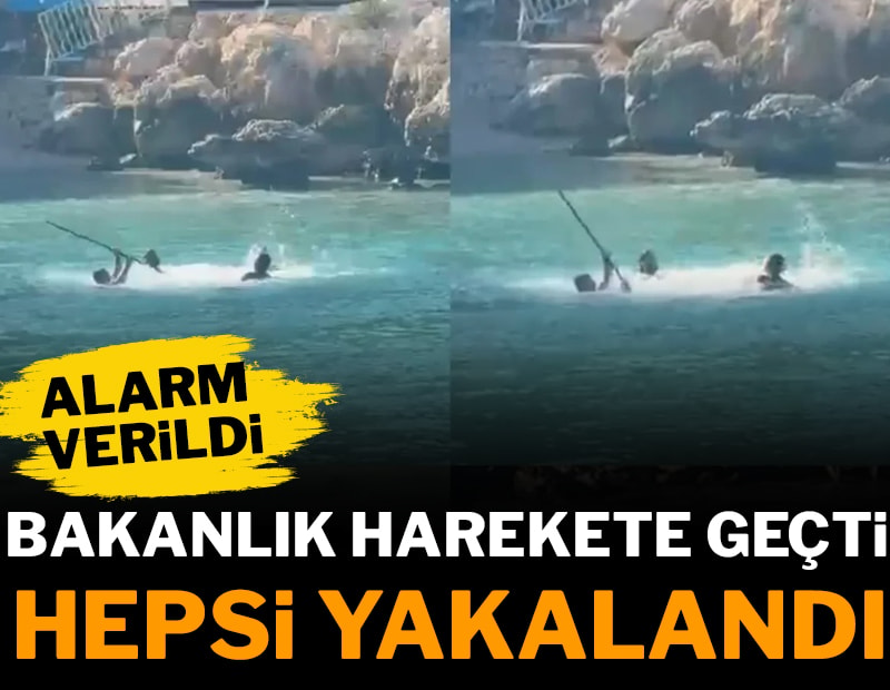 Mersin'de denizin ortasında vandalizm: 3 kişi tutuklandı