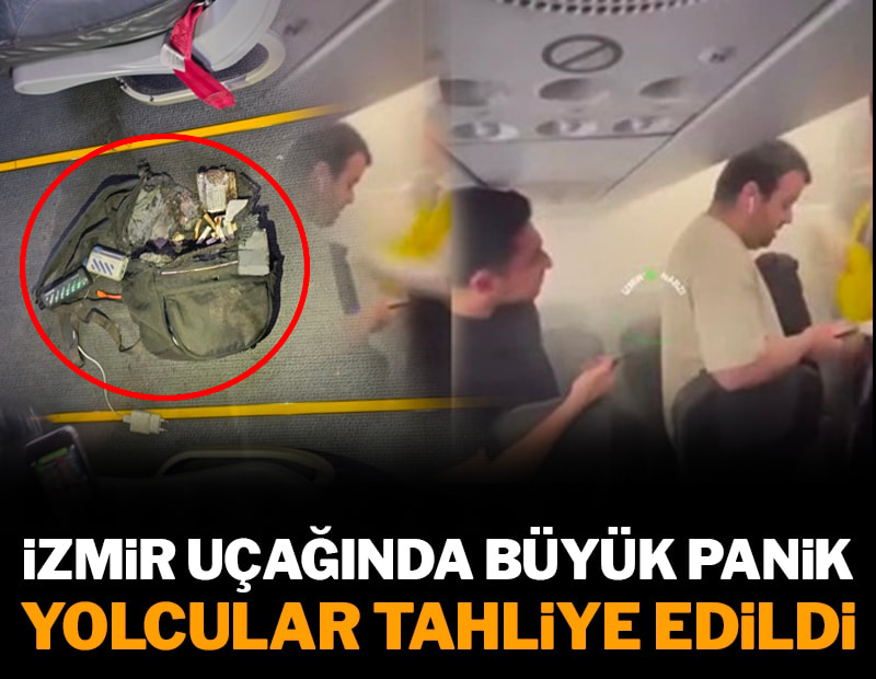 İzmir uçağında powerbank krizi: Sefer iptal edildi yolcular acil tahliye edildi