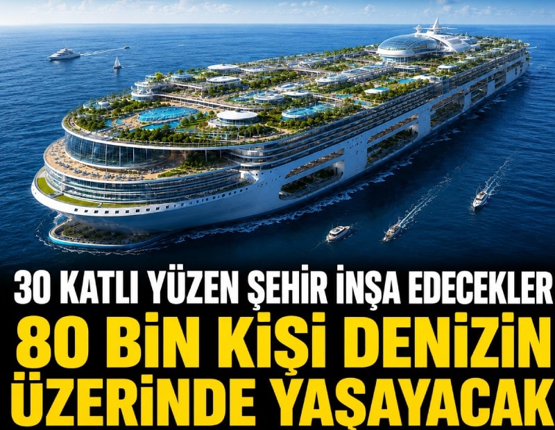 30 katlı yüzen şehir inşa edecekler
