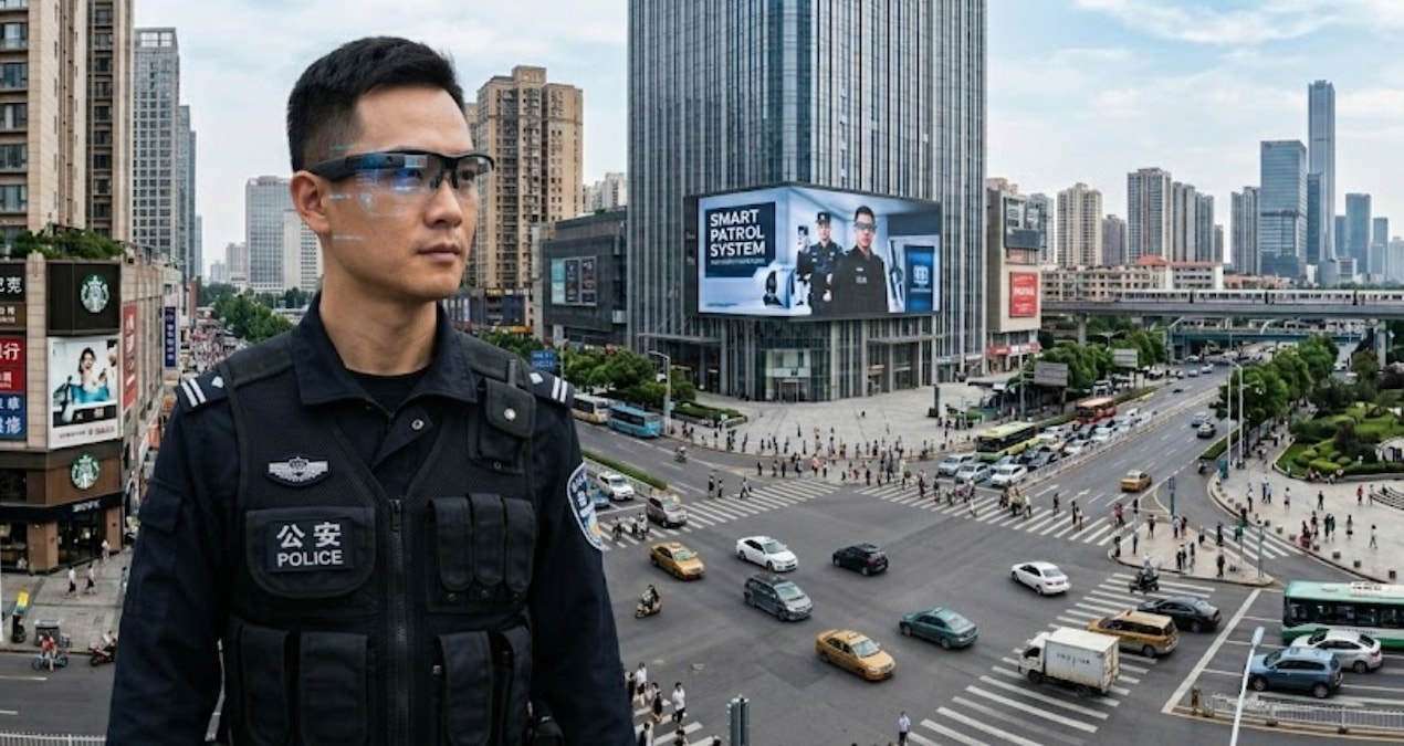 Çinli polislere alınan yeni ekipman onları 'süper' polise dönüştürdü