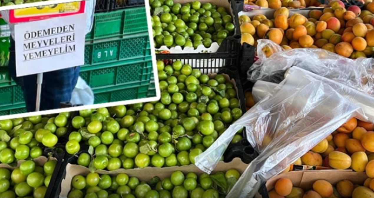 Marketlerin meyve reyonlarında alışılmadık uyarılar görülmeye başlandı
