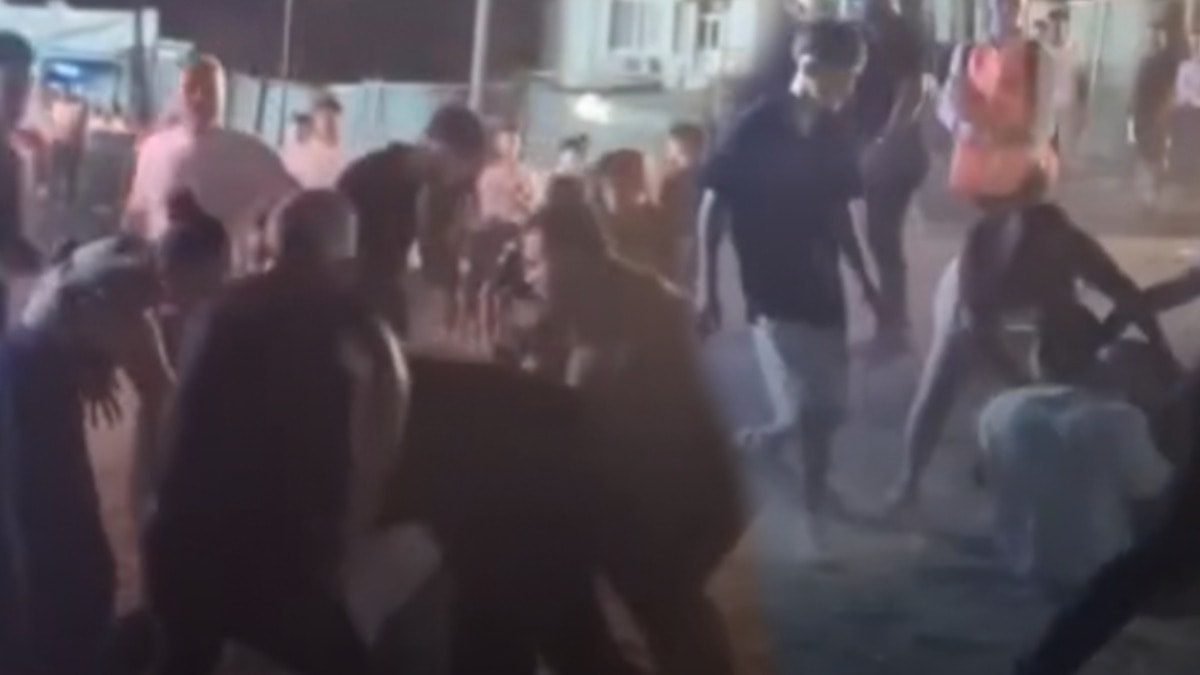 Deprem bölgesindeki festivalde tekme tokat kavga