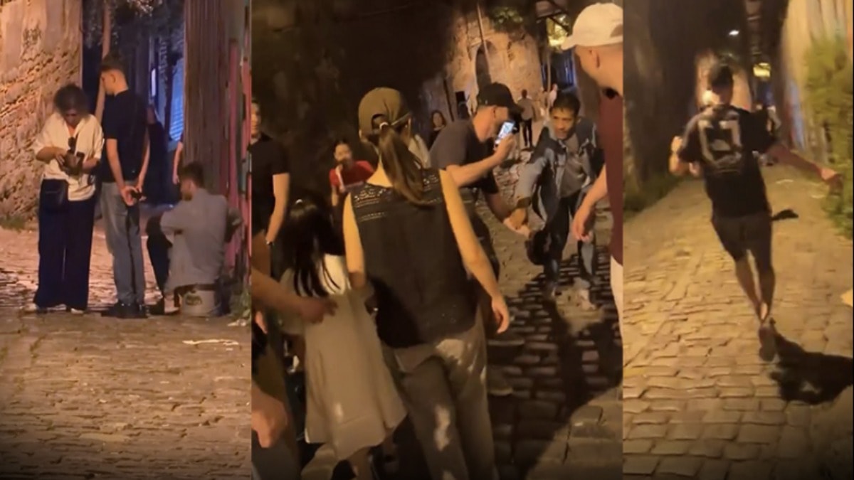 Galata'da dolandırılan kadını Rus turistler kurtardı