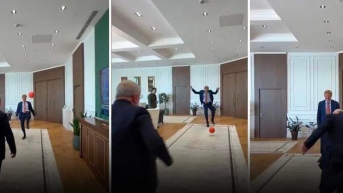 Görüntü de yaptıkları da ayrı olay oldu: Makam odasında şatafatlı futbol maçı