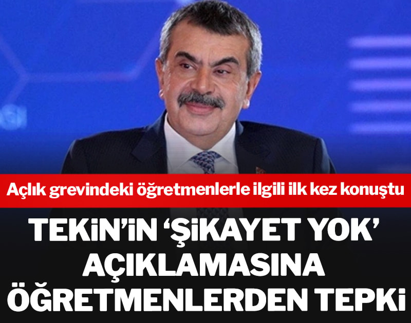 Bakan Tekin’in ‘şikayet yok’ açıklamasına açlık grevindeki öğretmenlerden tepki