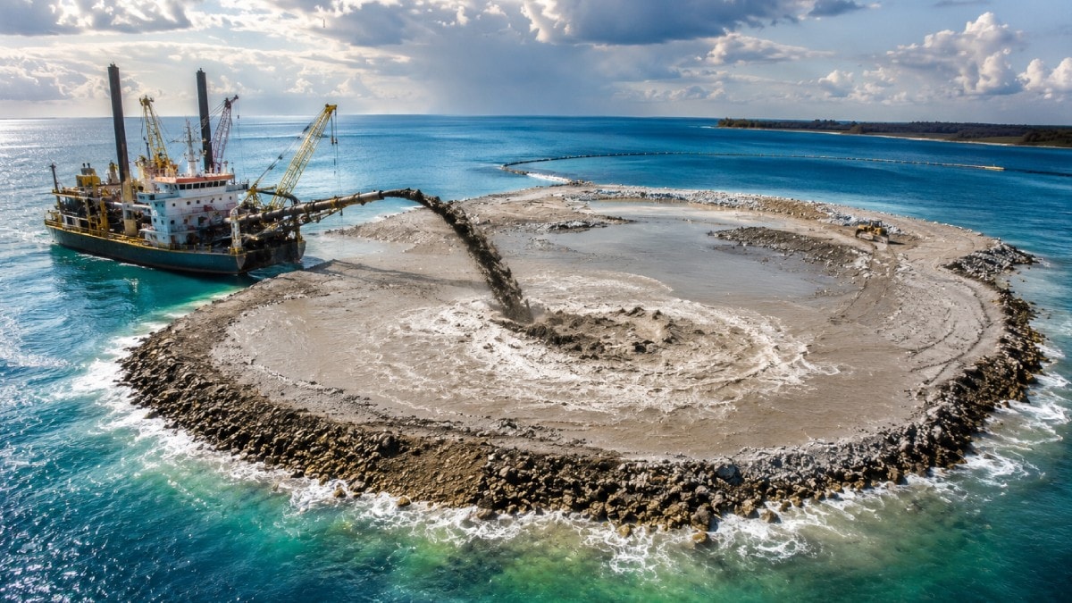 500 bin metreküp tortuyla yeni bir ada inşa etmelerinin bir sebebi var