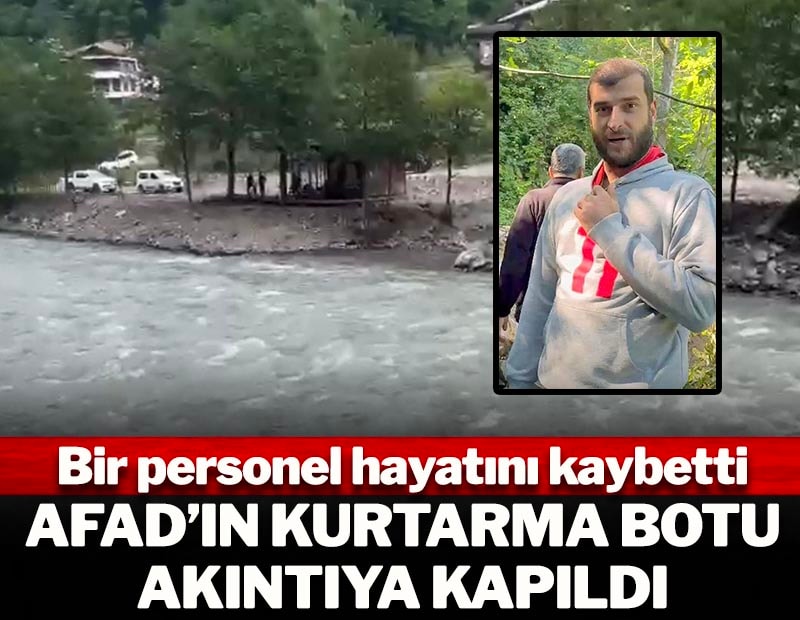 Arama yapan AFAD botu akıntıya kapıldı: Bir personel hayatını kaybetti
